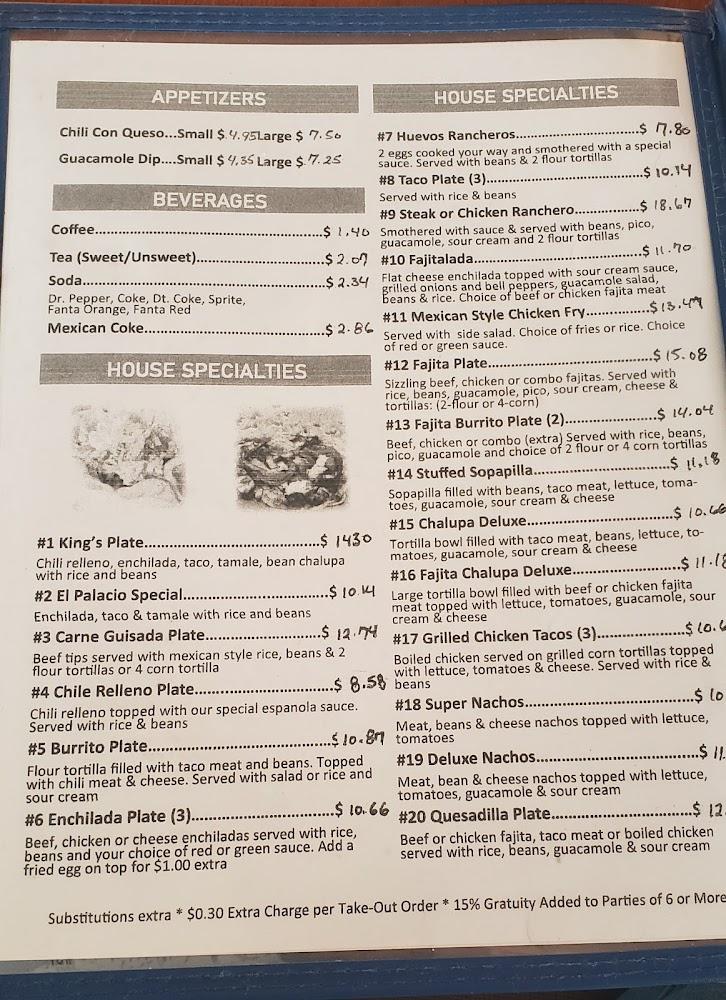 El Palacio Menu image 1