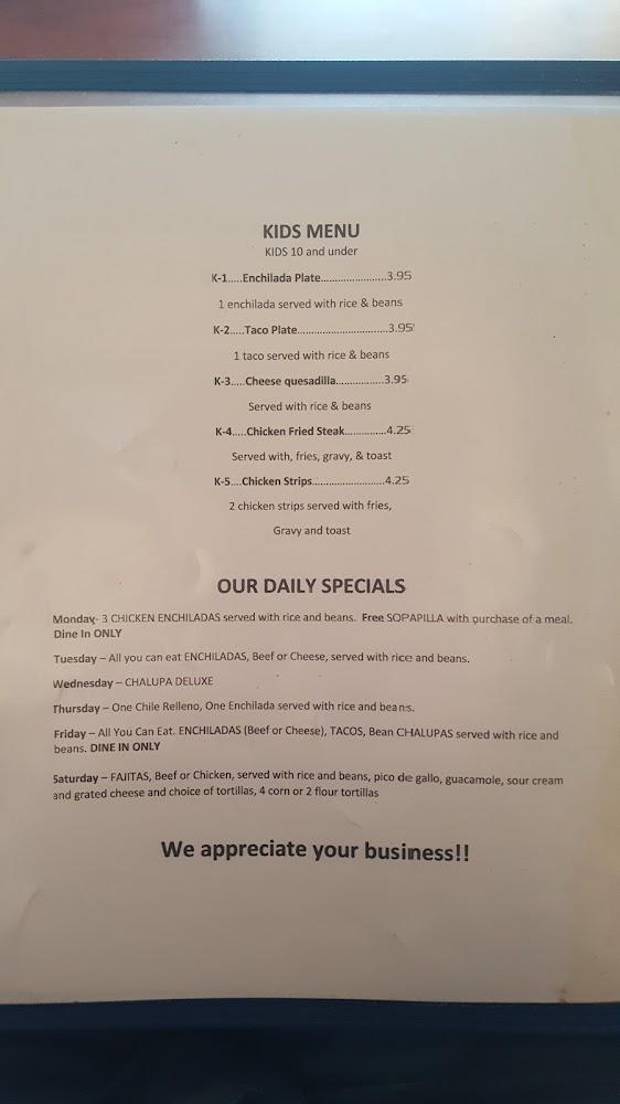 El Palacio Menu image 4